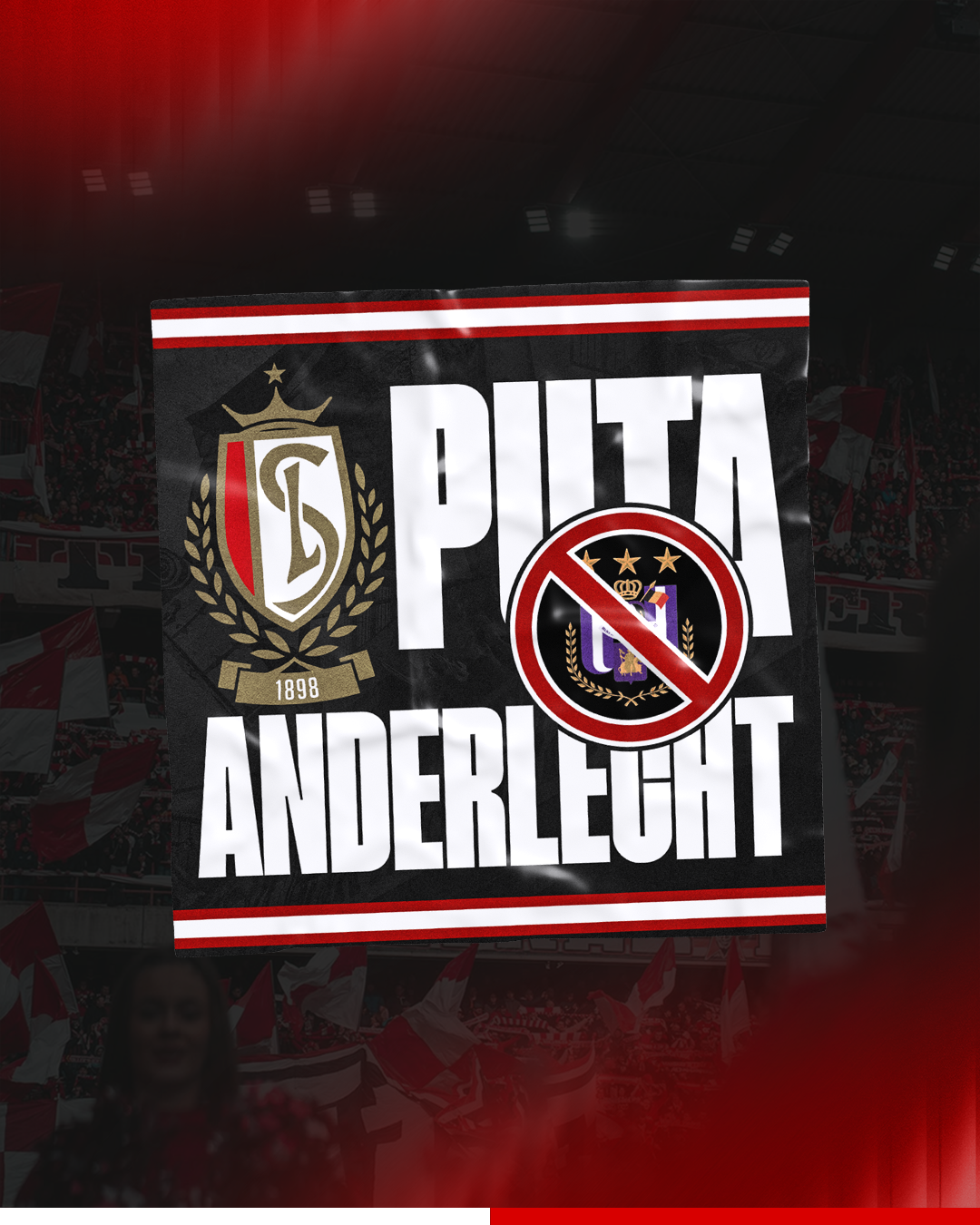 P*TA ANDERLECHT - Standard de Liège Stickers - 8x8cm