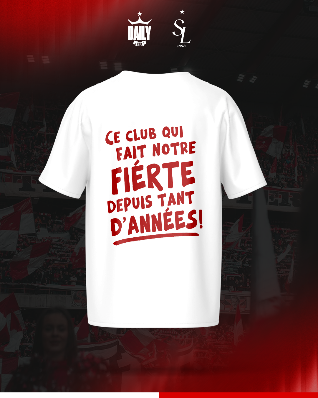 Rouge et Blanc Notre Fierté T-Shirt (Adult)